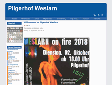 Tablet Screenshot of pilgerhof-weslarn.de